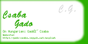 csaba gado business card
